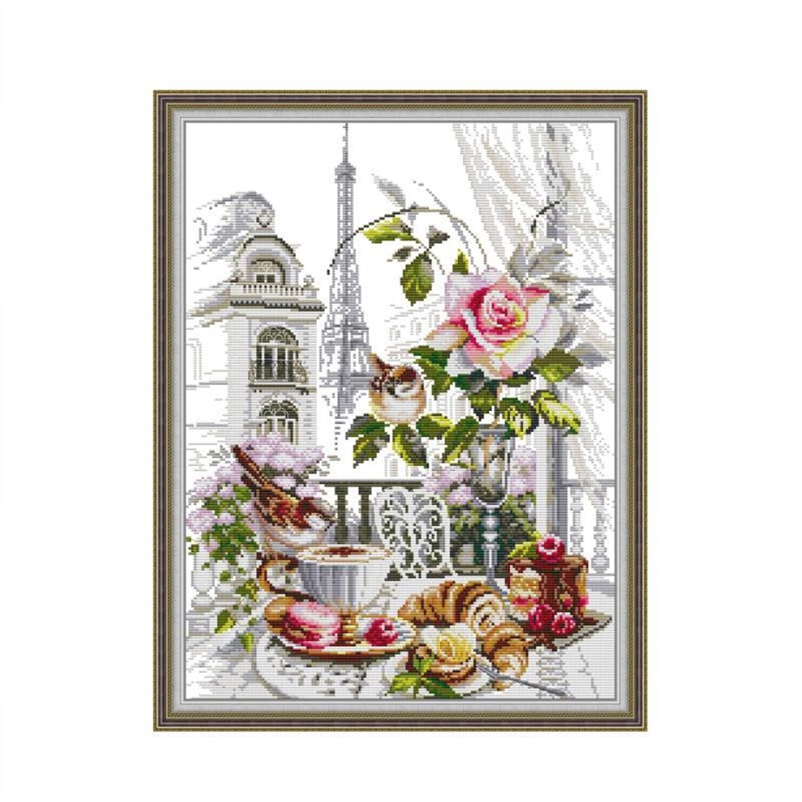 Kit Broderie Point de Croix Petit Déjeuner 11ct Cadeau Créatif Idéal DIY