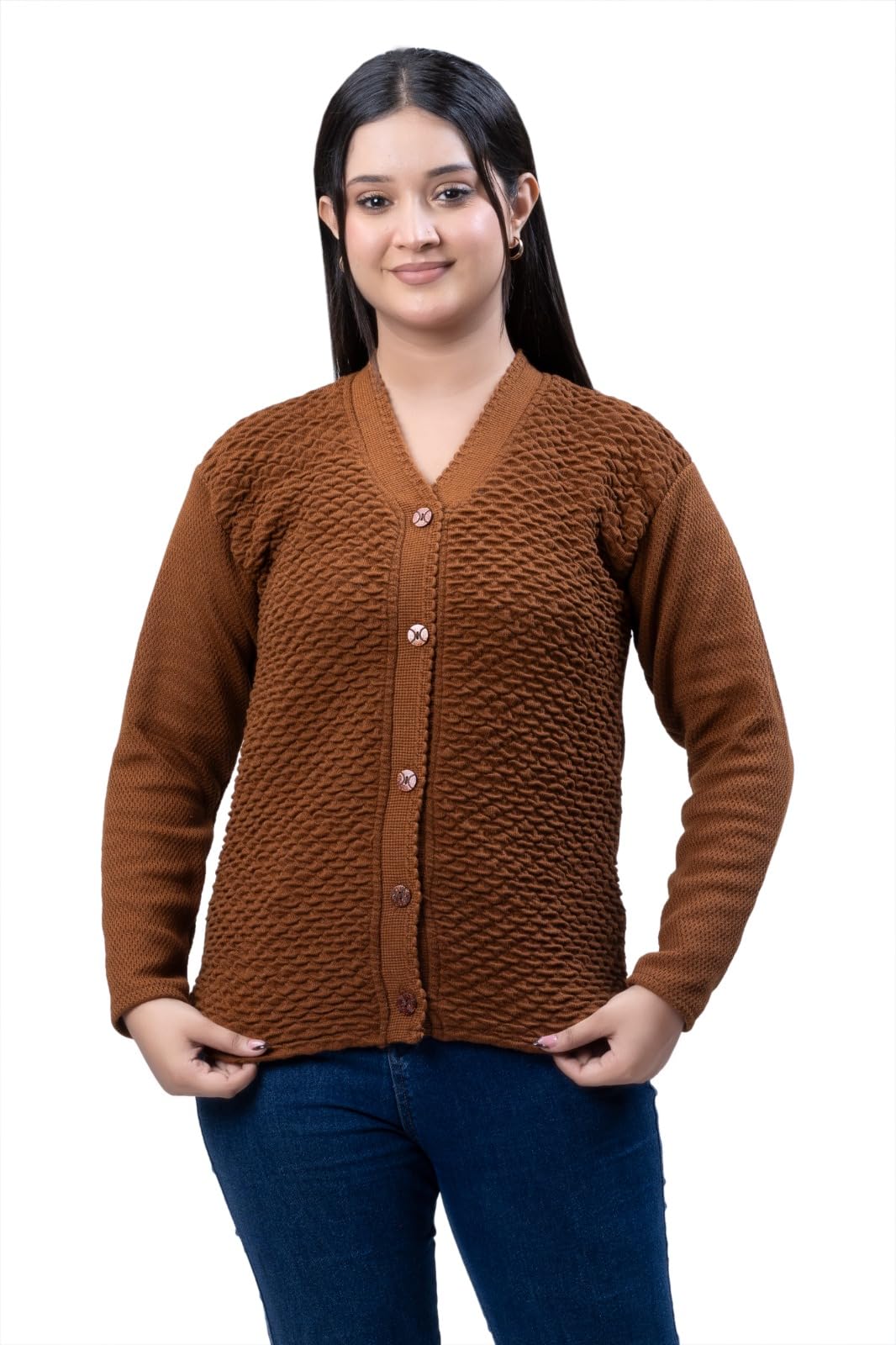 woolvella Women Stylish Cardigan Sweater V Neck Long Sleeves Women Sweater Cardigan-picture-27