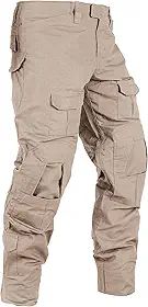 Calça cargo tática camuflada masculina para caminhada ao ar livre Ripstop Calça de trabalho com vários bolsos, sem cinto, sem joelheira