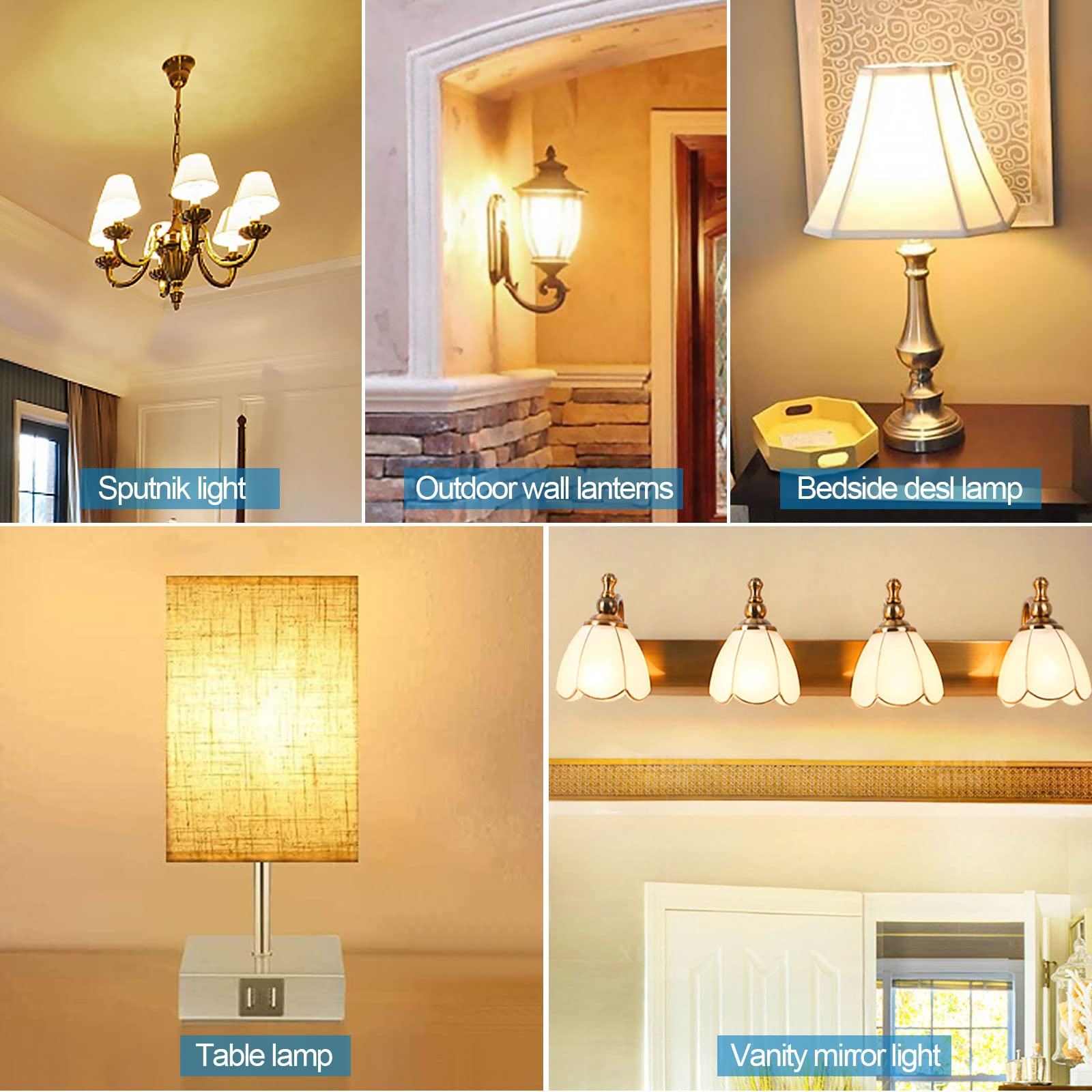 LangPlus+ lampadine LED S14 in vetro da 2W, attacco E27 2700K bianca calda LED Lampada Edison per stringhe luminose, non dimmerabili da 2W equivalenti a una lampadina a incandescenza da 20W 25 pezzi