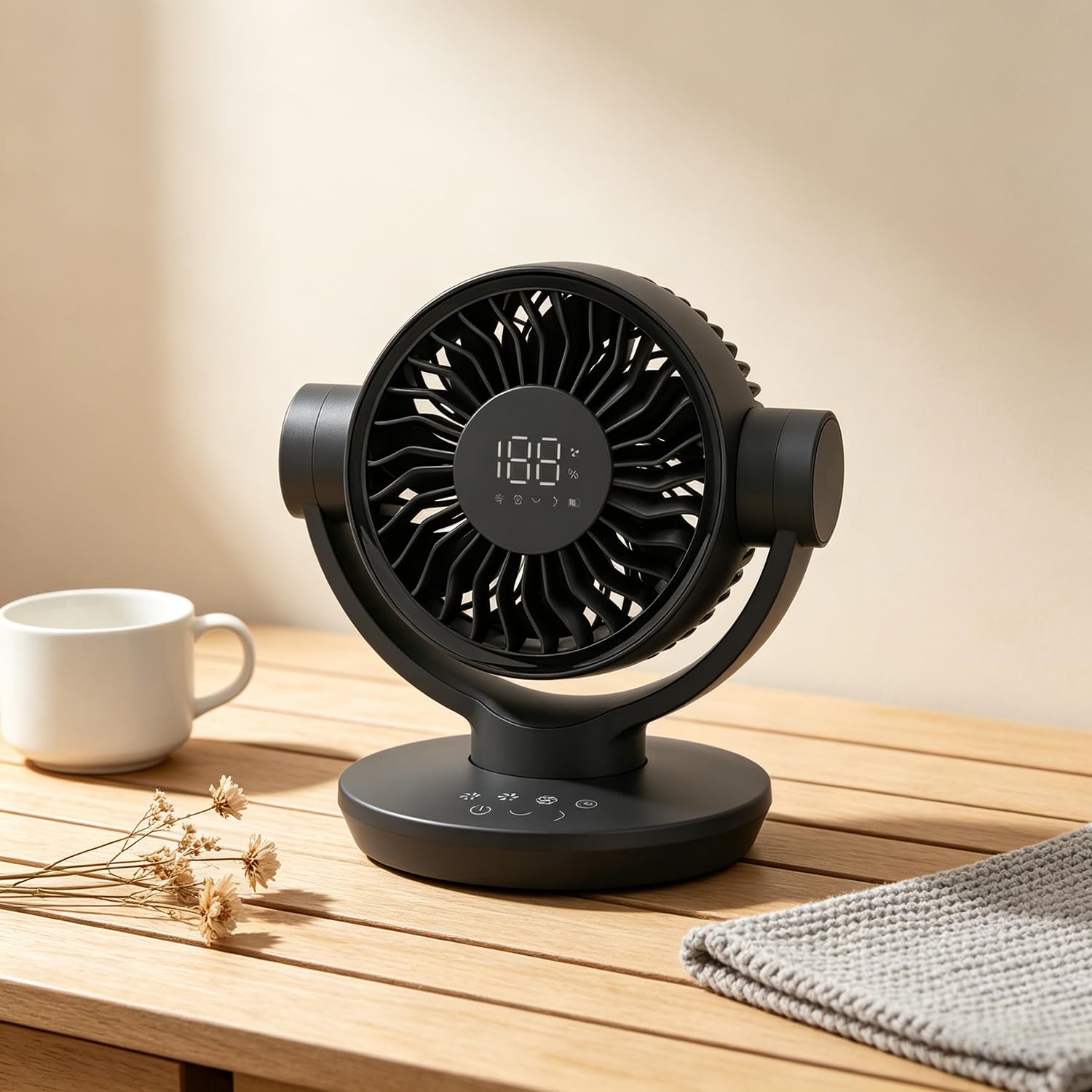 QLKUNLA Ventilador de escritorio circulador de aire con control remoto