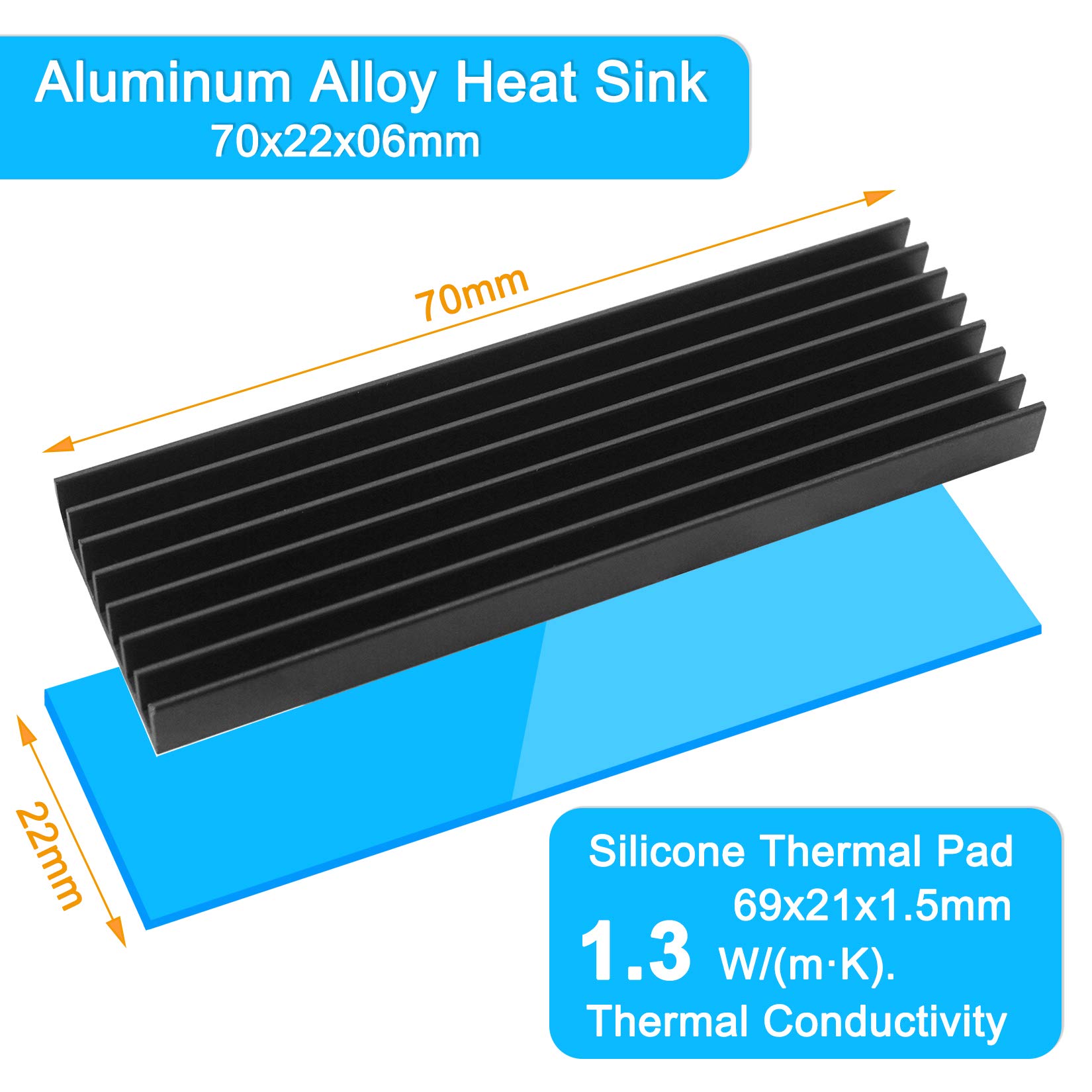 Buy Akuoly M.2 SSD Screws for ASUS motherboard with M.2 SSD heatsink and thermal pad, 13pcs