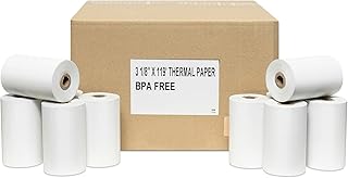25 Rolls First Data 3 1/8 X 119 Thermal Credit Card Paper Rolls