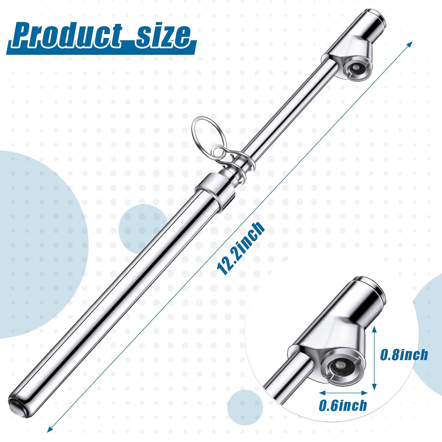 Tallew 20 Pack Dual Head Tire Pressure Gauge Heavy Duty Air Pressure Tire Gauge for Auto Truck Car RV Van Gage Range 10-150PSI, 1-10Bar (Silver)
