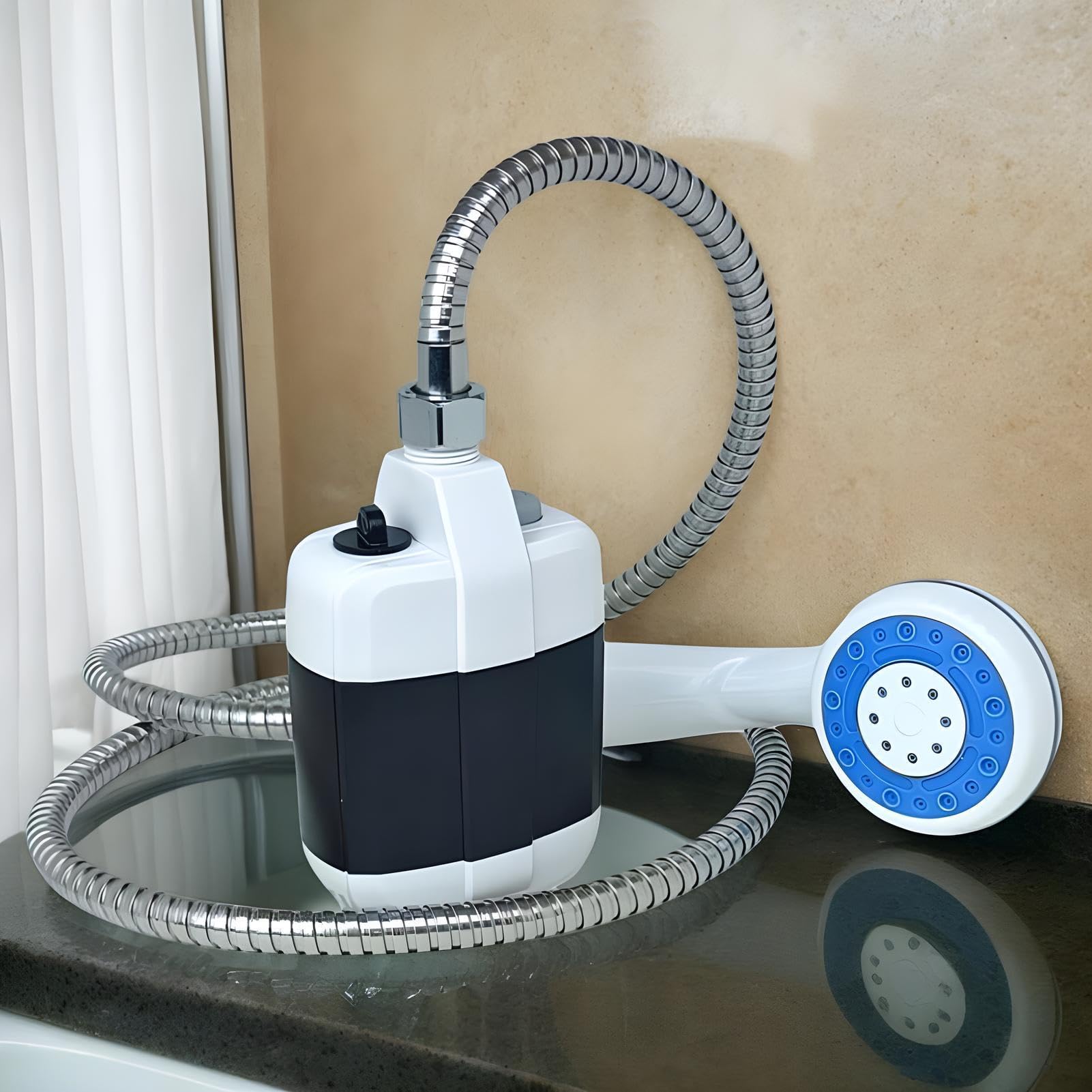 Campeggio Doccia Elettrico Portatile Pet Friendly Antiscivolo | Ricaricabile Doccia Esterna per Campeggio Spiaggia Viaggio Raffreddamento Esterno