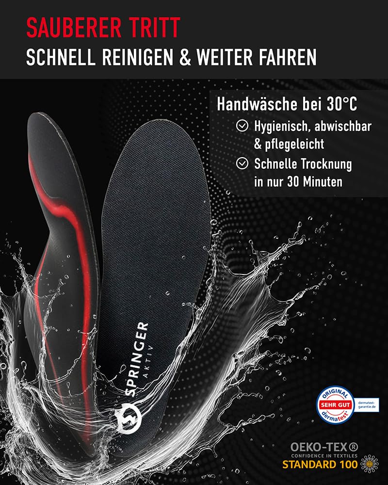 SPORT BIKE - Einlegesohlen für Fahrradschuhe - Einlagen für Sportschuhe - Leicht zu reinigen für Sport & Freizeit - Atmungsaktiv, kühlend und langlebige Schuheinlagen für Damen & Herren