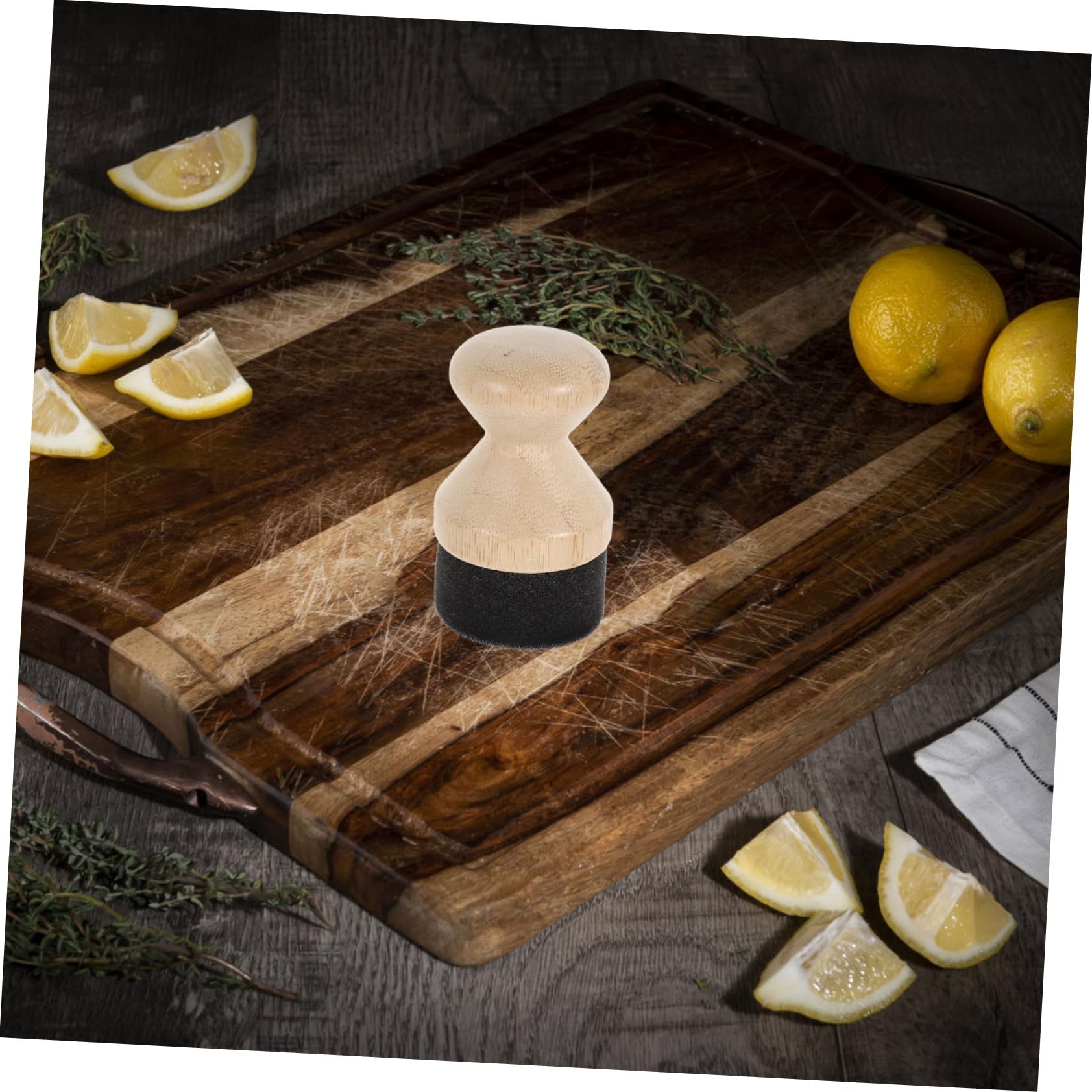 Levemolo 2pcs Wooden Cutting Board Oil Applicator Linseed Oil Sponge for Chopping Board Easy to Use Prevent Cracking