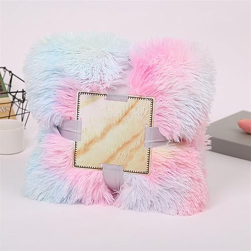 Vista 39 de Manta de piel sintética súper suave y peluda para cama, mullida y acogedora manta ligera de felpa cálida para sofá, sofá, gris, 63 x 79 pulgadas