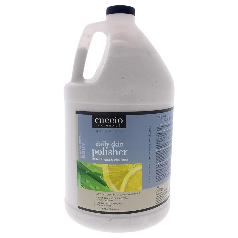 Cuccio Naturale Daily Skin Body Polisher Esfoliante Corporal com White Limetta e Aloe Vera, 3,78 L