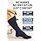 Special Essentials Diabetic Socks for Men & Women - 6 Pairs of Non-Binding Extra Wide Top Cotton Neuropathy Socks - Crew Length, Navy, 10-13