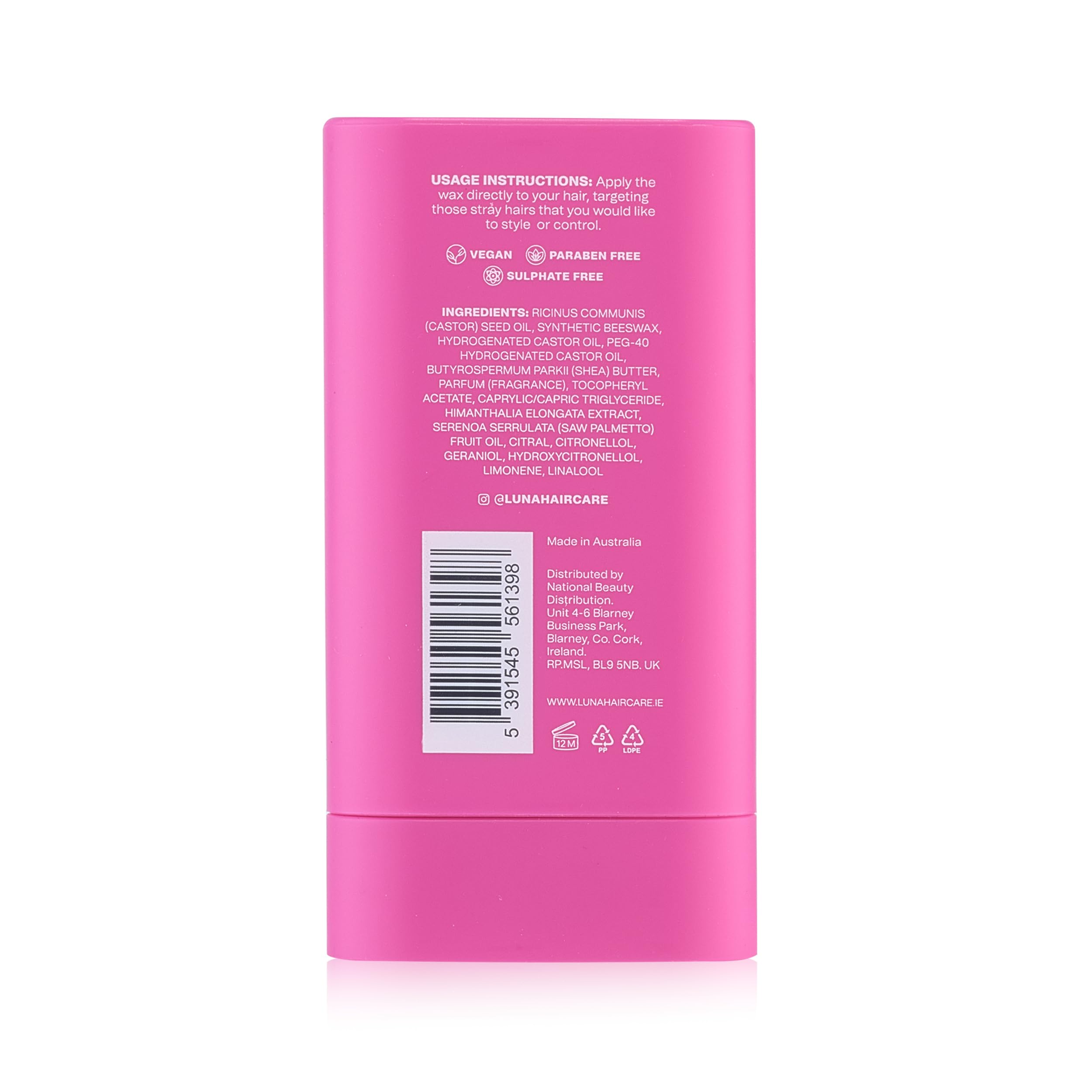Luna Professional Haircare Stray Tamer Hair Wax Stick - Image 2