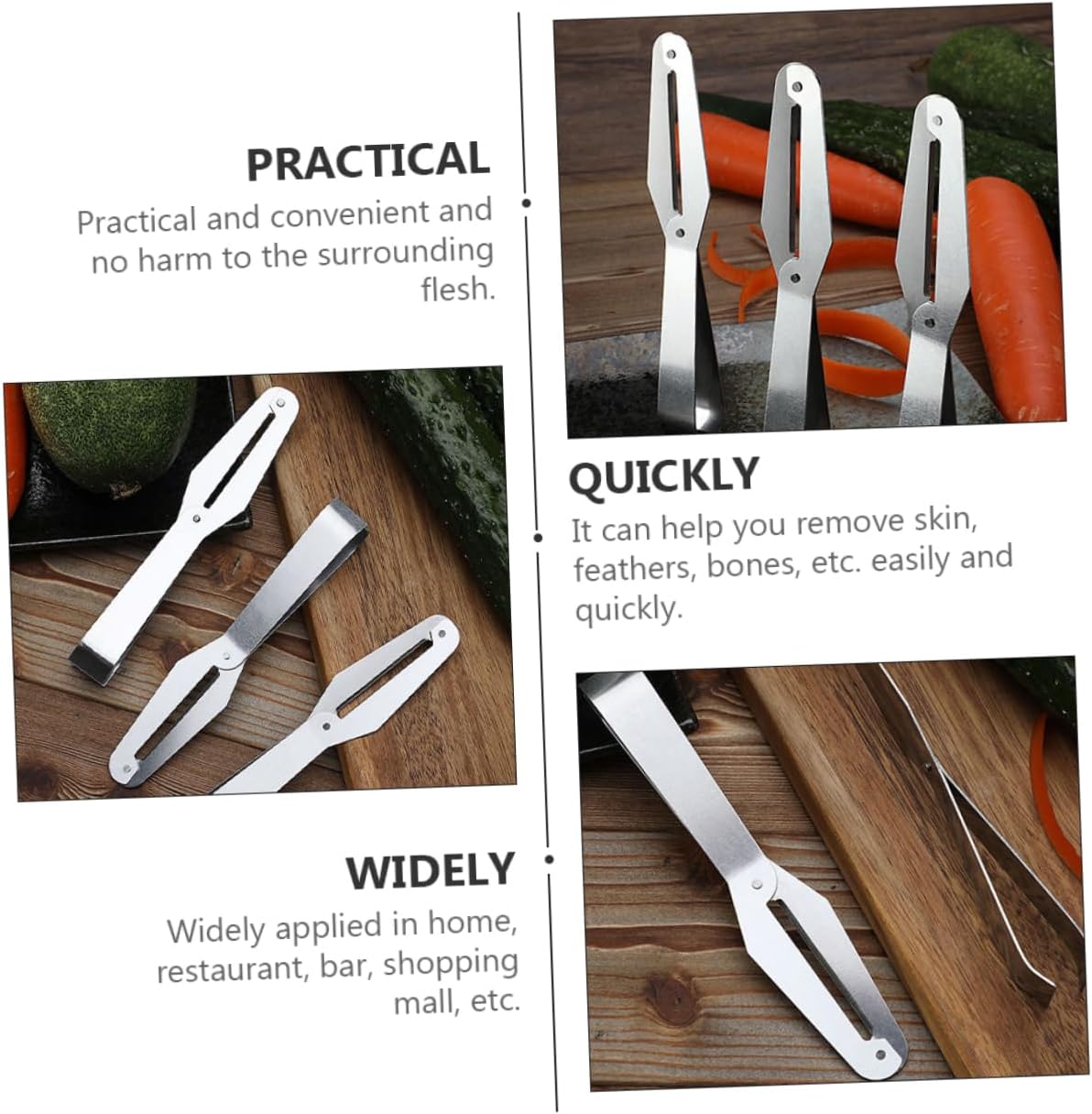 6pcs Precision Food Tweezers Multi-functional Styling Utensils for Culinary Beauty and Stainless Steel Kitchen Tool for Home and Restaurant Use