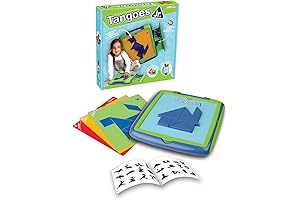 Jr. Skill-Building Preschool Tangram Game with Kid-Friendly Portable Carry-Case Featuring 120 Challenges for Ages 4+