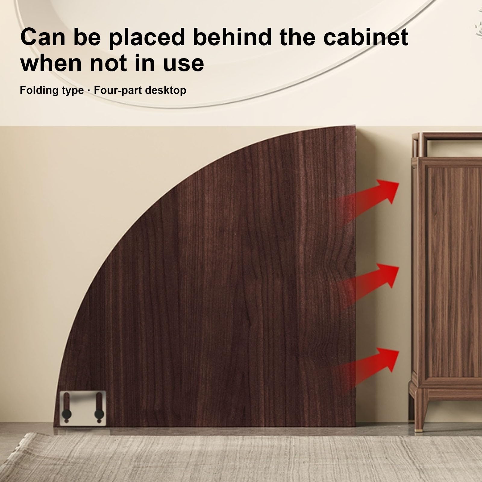 Tavolo rotondo pieghevole in legno, 120-200 cm, design salvaspazio per catering e banchetti, uso versatile, senza gambe, estensore ideale per eventi e raduni, opzione 130 cm
