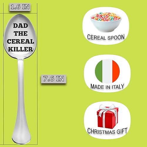 Miniatura 8 de Regalos prácticos para papá, cuchara grabada con láser para papá, el asesino de cereales, regalos emocionales para papá, cuchara de cereales