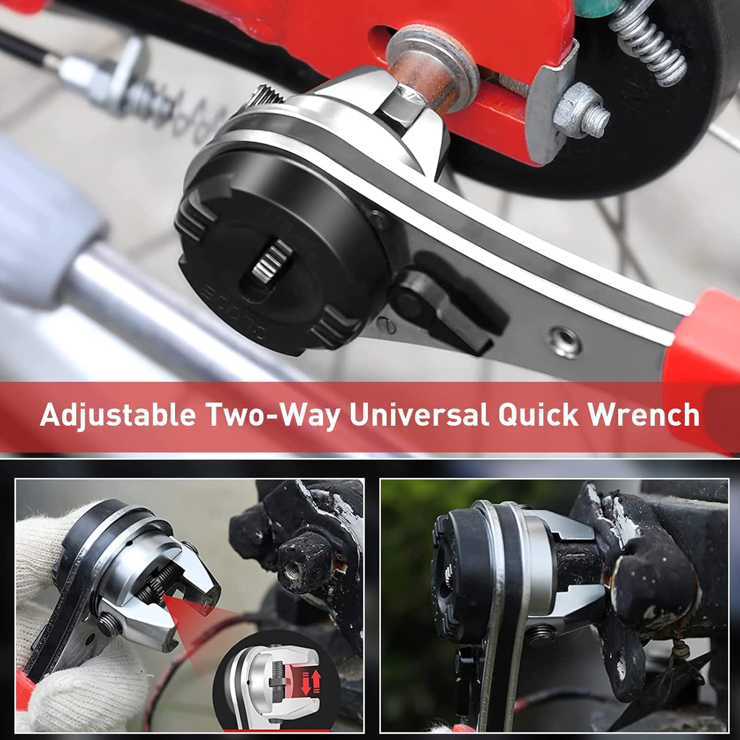 Adjustable Ratcheting Wrench, Adjustable Ratchet Wrench for 6-22mm Screw Anti-Rust Adjustable Socket Wrench Ratcheting Set With No-slip Hand Tool