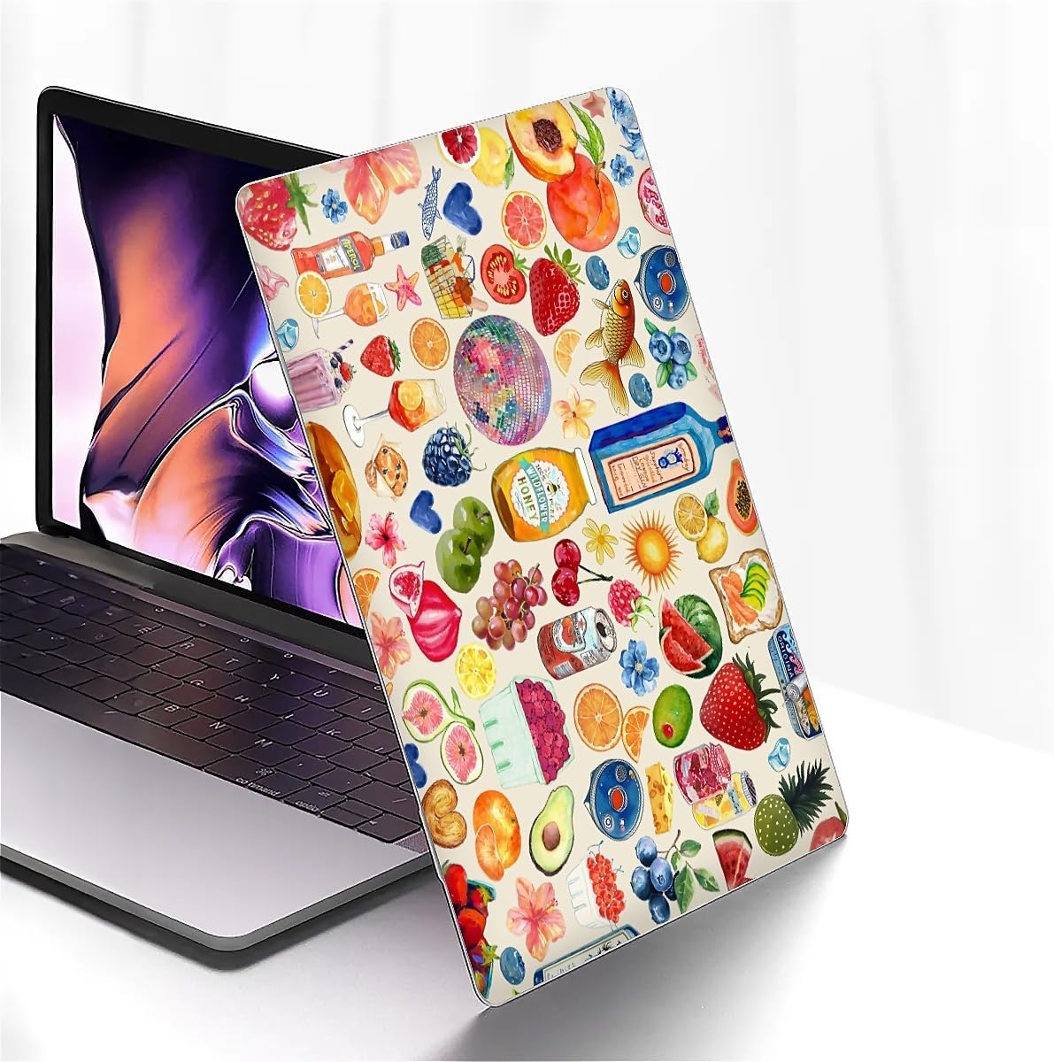 for MacBook Pro 14 Inch Release 2021/2023 Model A2442/A2779 Clear Computer Case,Novelty Premium Pattern Hardshell Laptop Case European Italian Summer Beach Collage