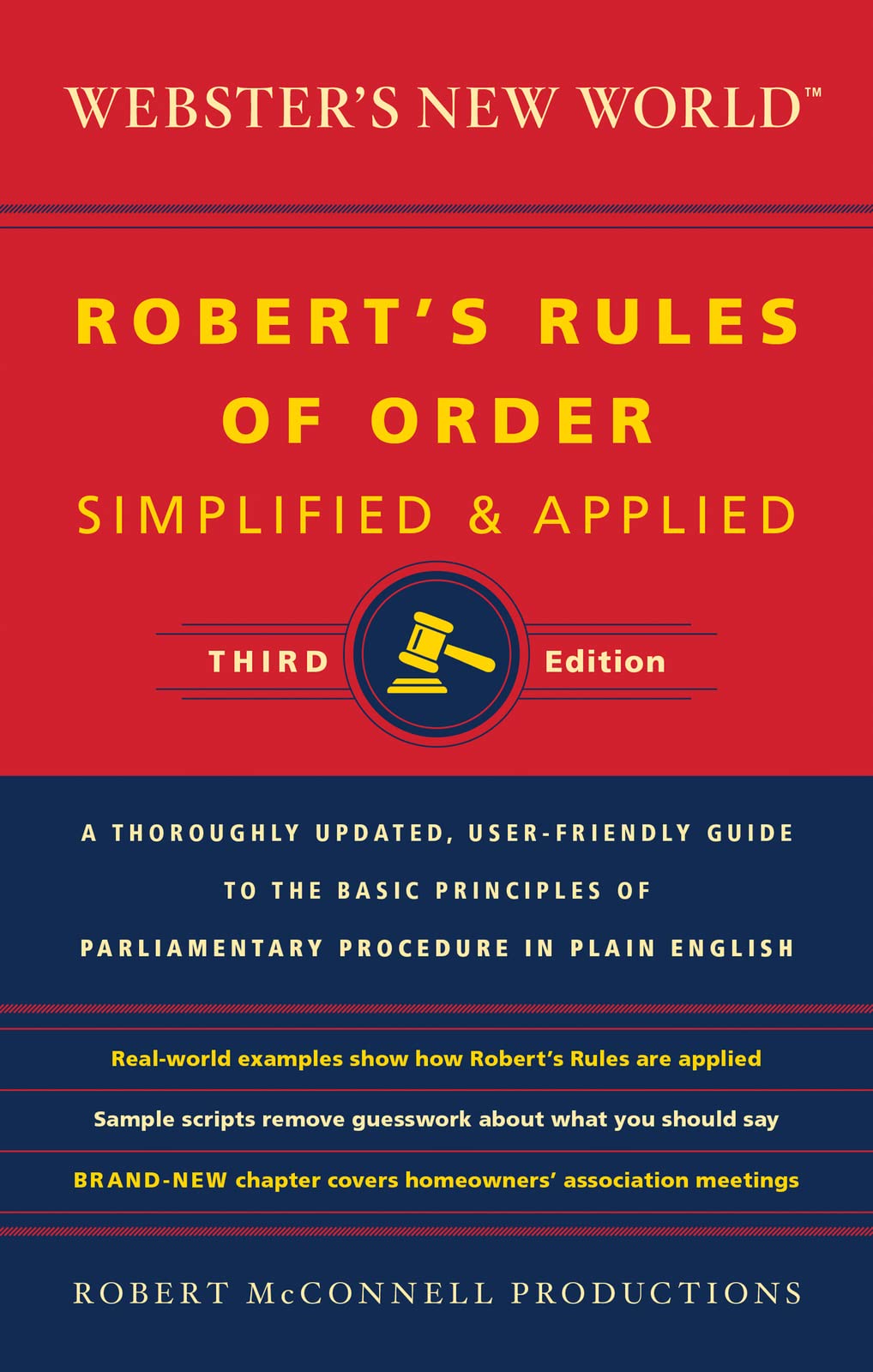 Webster's New World Robert's Rules Of Order Simplified And Applied, Third Ed.