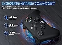Vista 4 de Gamrombo 2 Pack Wireless Controller Replacement for X-box One, X-box Series X S Controller with Audio Jack & Volume Button/Turbo/Macro/Dual Shock