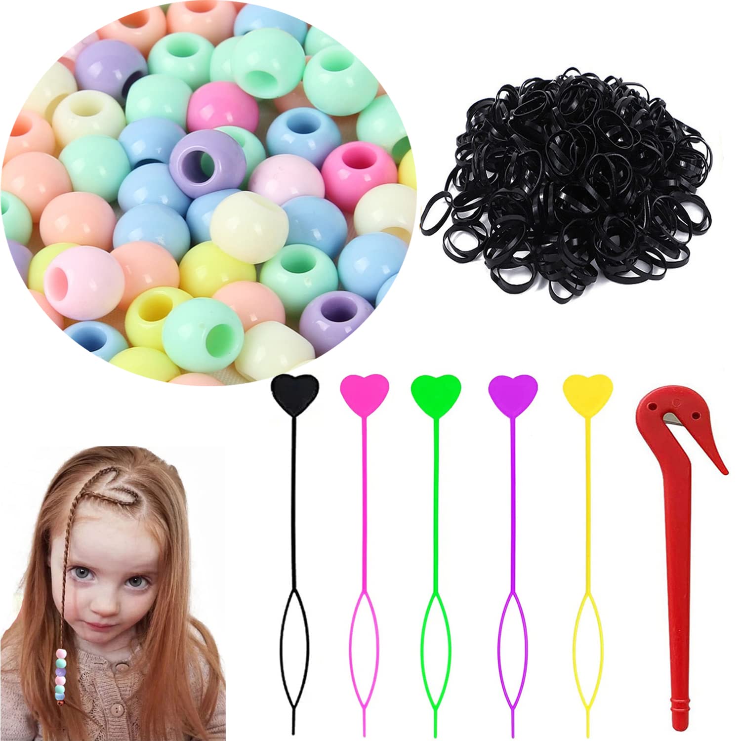 Vorteilspack Haarperlen für Kinder - Silber/Transparent - für Dread, B - BisB Shop