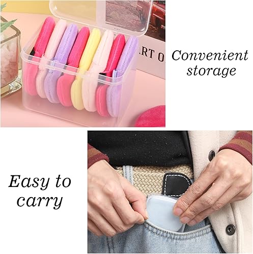 Miniatura 4 de Estuche para esponja de maquillaje, 4 piezas, soporte para licuadora de belleza, huevo, esponja de maquillaje, esponja de polvo, caja de