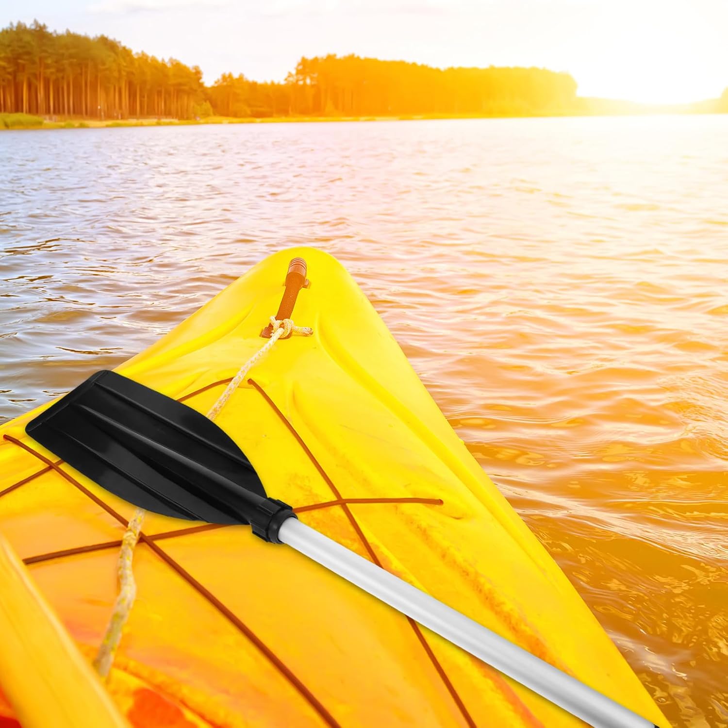 Milisten Adjustable Kayak Paddle Ergonomic Grip for Canoeing Inflatable Boats and Fishing Lightweight Durable and Buoyant Design for Enhanced Stability