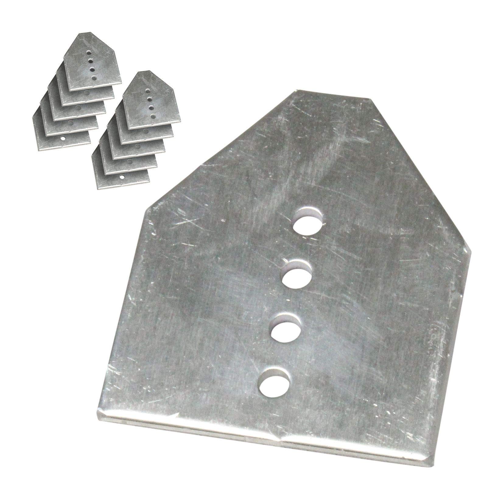 Truly Pvc Supplies 10 X Conservatory Roof End Plate Aluminium Stop Slipped Polycarbonate & Glass Panels