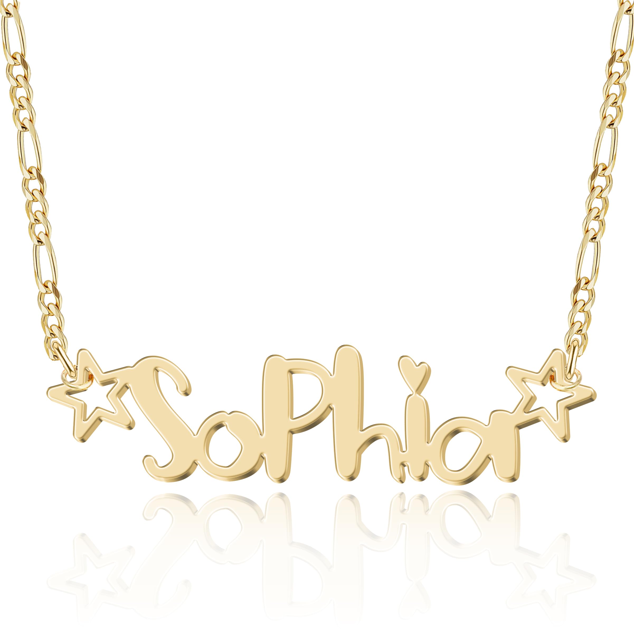 Collier Personnalisé avec Nom - 14 Polices & Options Multilingues, 4 Couleurs, 5 Styles de Chaînes, Cadeau Unique avec Coffret Premium, en Argent Sterling 925 & Acier Inoxydable 316