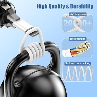 USB C Charger Charging Cable for iPhone 17 16 16e 15/17 16 15 Pro/17 16 15 Pro Max/Plus 2 Pack 20 W USB C Power Adapter Fast Charging Cable for iPad Pro/Air/10th Generation Fast Charger with Cable 2 m