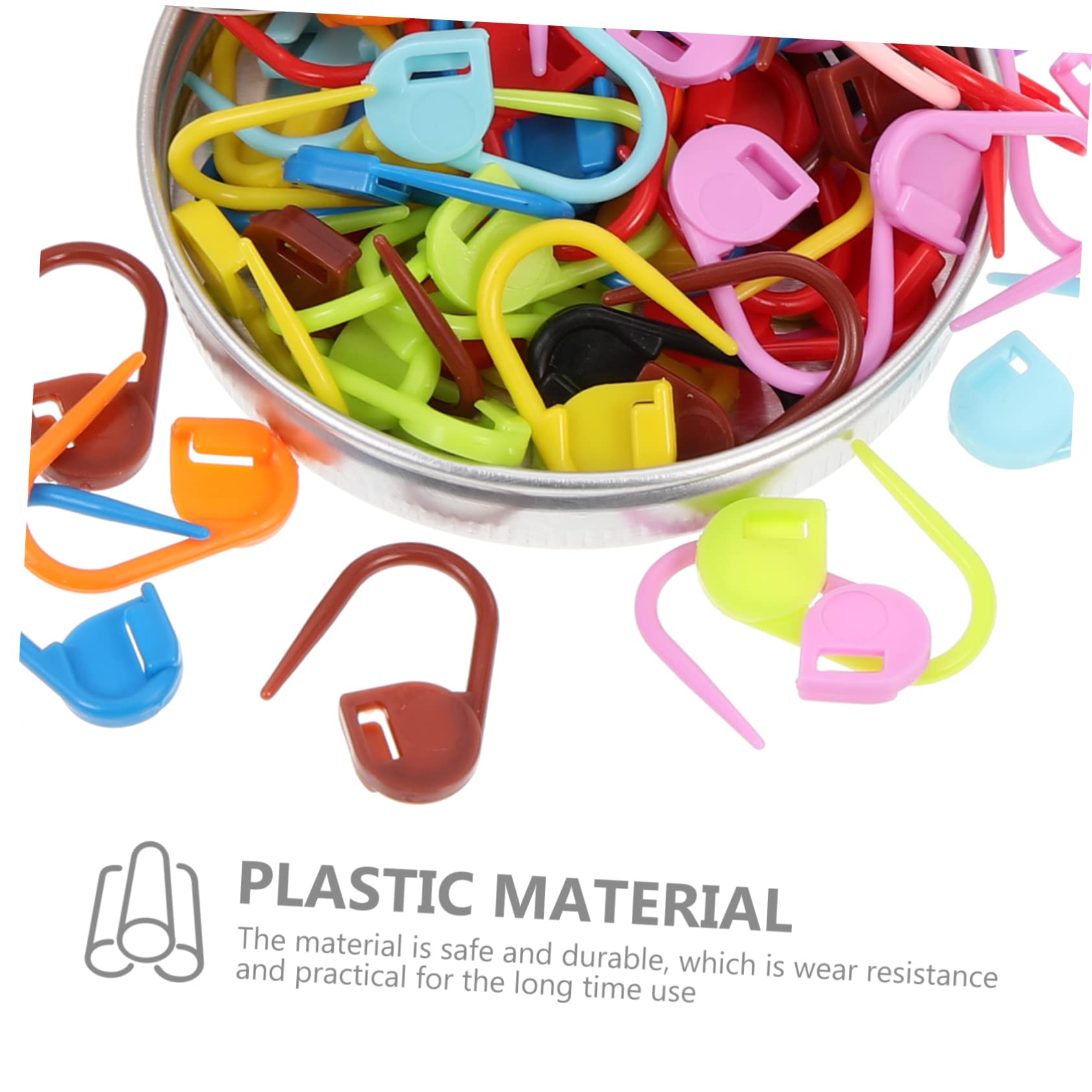 Marcadores De Tejer De Plástico Clip De Bloqueo Herramientas De Accesorios Portátiles Para Crochet y Manualidades