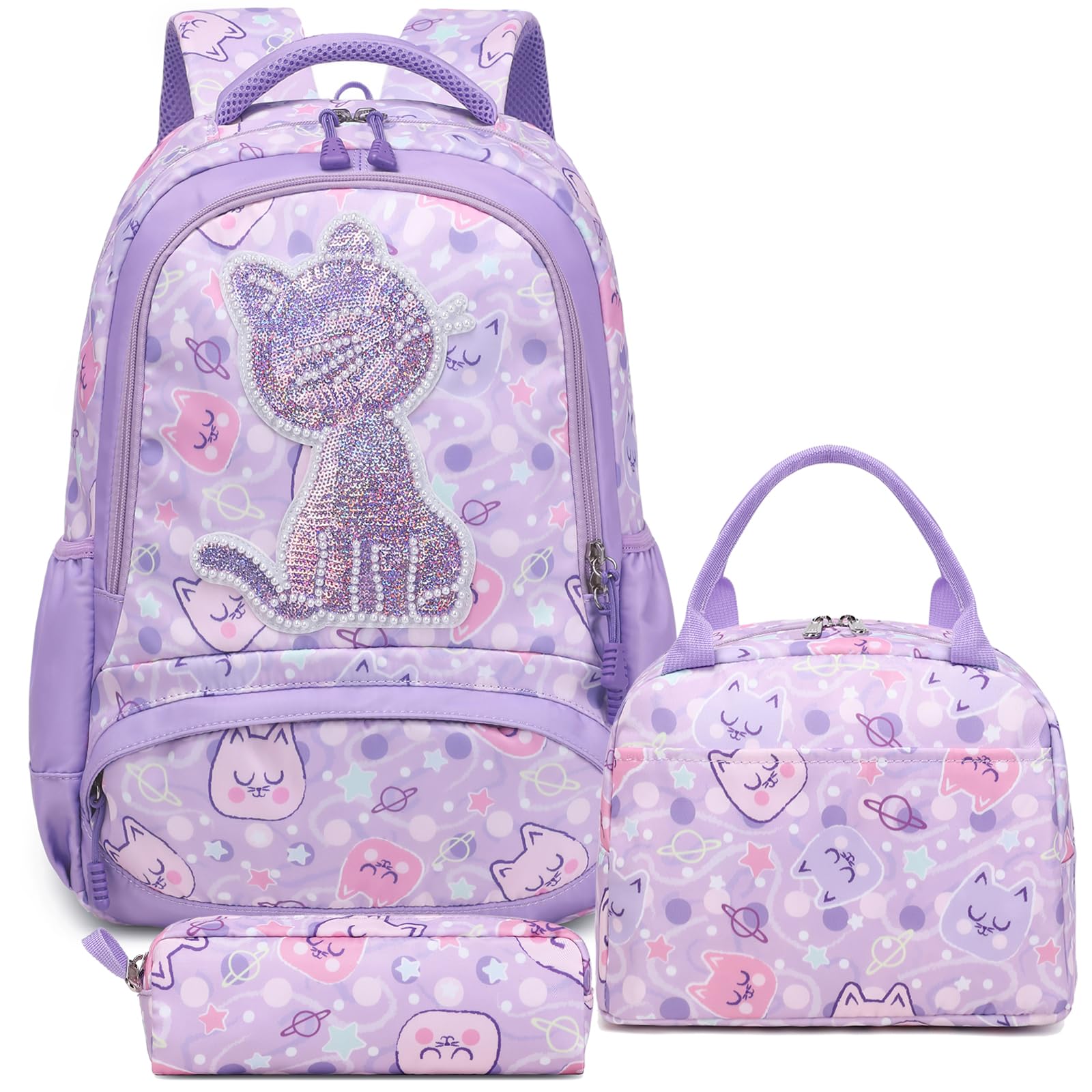 KUIFORTI Kids School Rugzak Set met Lunchtas Etui, 3 Stuks