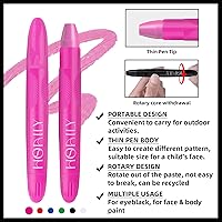 Vista 2 de Palo negro de ojos, pintura facial deportiva rosa para sóftbol, béisbol, fútbol, lacrosse, larga duración, crema, pintura corporal en barra