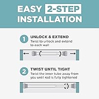 Vista 4 de Barra tensora Zenith para cortina de ducha