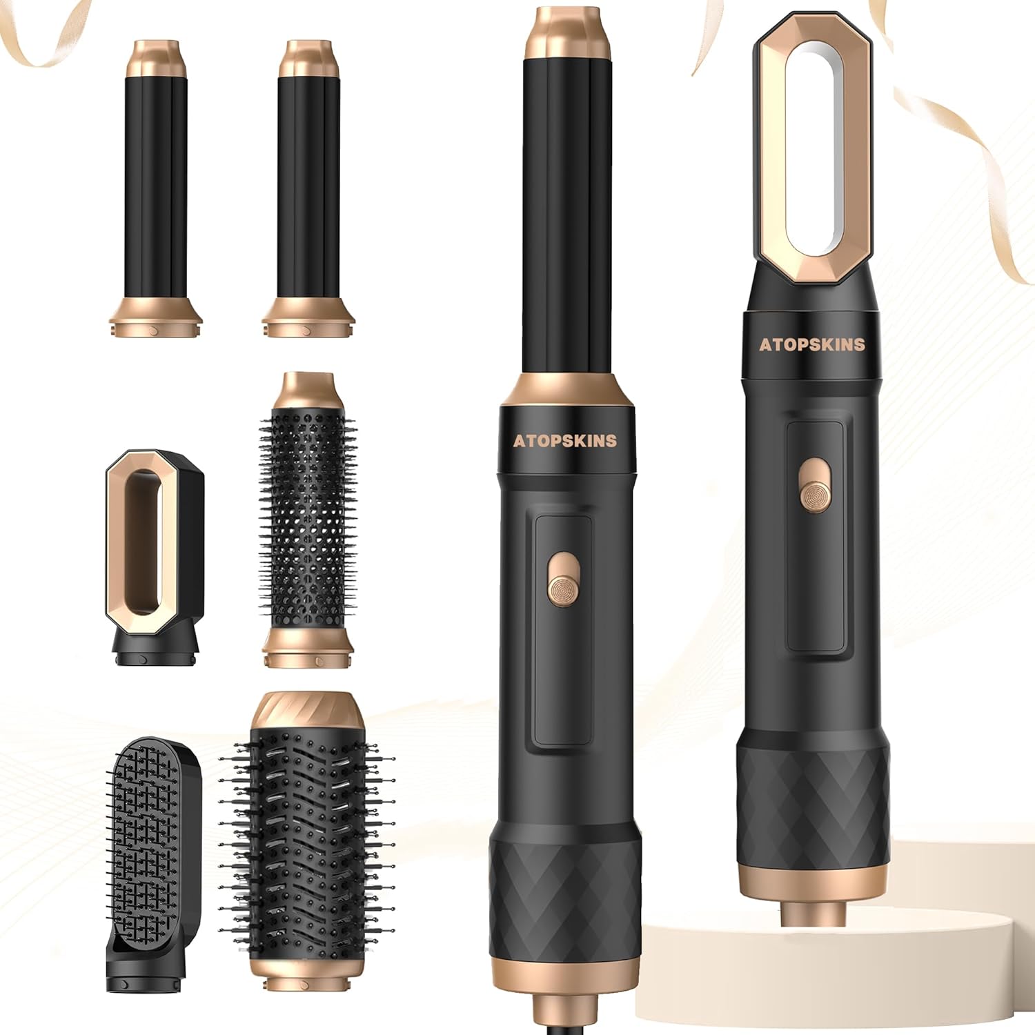 6-in-1 airstyler set met föhn, föhnborstel, warme luchtborstel
