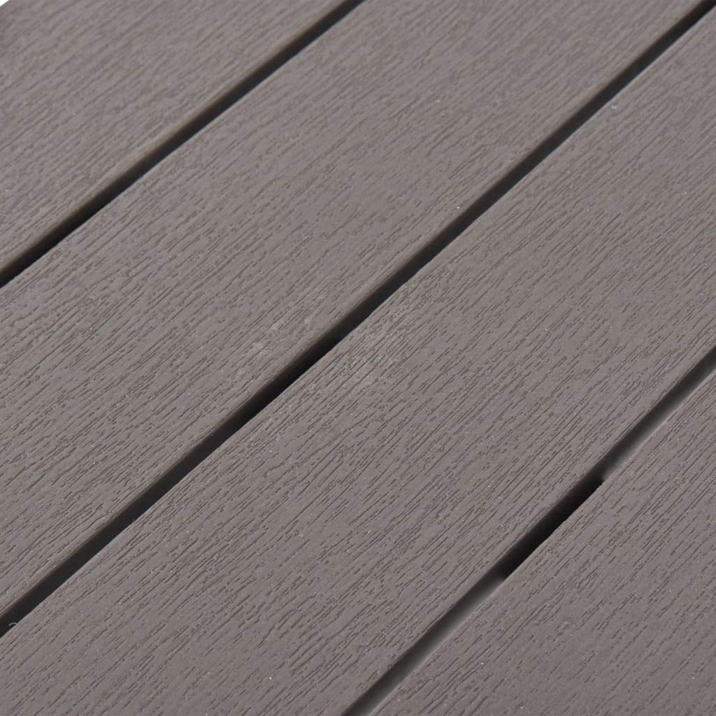 vidaXL Lot de 2 Bancs de Jardin, Chaises de Parc, Sièges de Patio avec Lattes, Meubles de Terrasse, Banc d' Extérieur, Moka Plastique