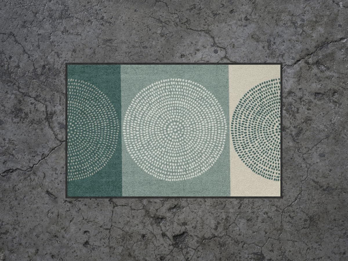 Salonloewe Fussmatte Nestor sage-beige I Schmutzfangmatte & Fußabtreter für Innen 75 x 120 cm