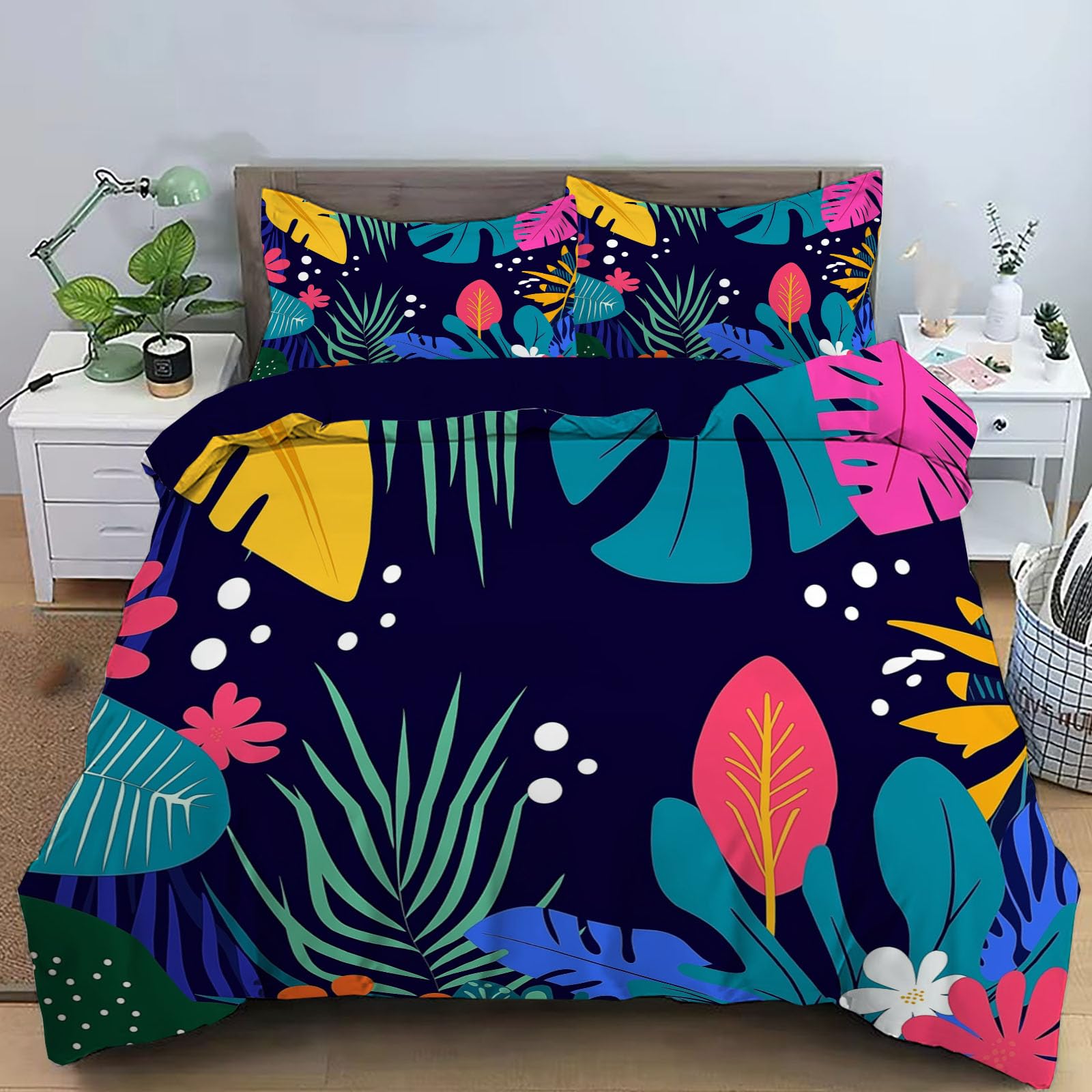 Parure de lit tropicale microfibre pour transformer votre chambre en oasis