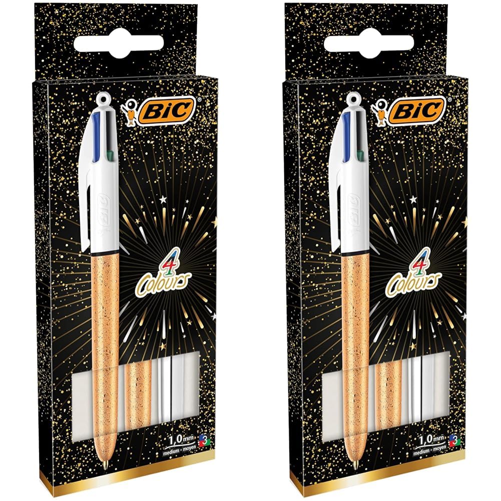 BIC 4 Colours Pens Multicolour Original - Retractable Ballpoint Pens - Pack of 3 — view 11
