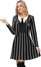 Remimi 90s Stripes Printed Schoolgirls Dresses Halloween Novelty ONE Piece Dress