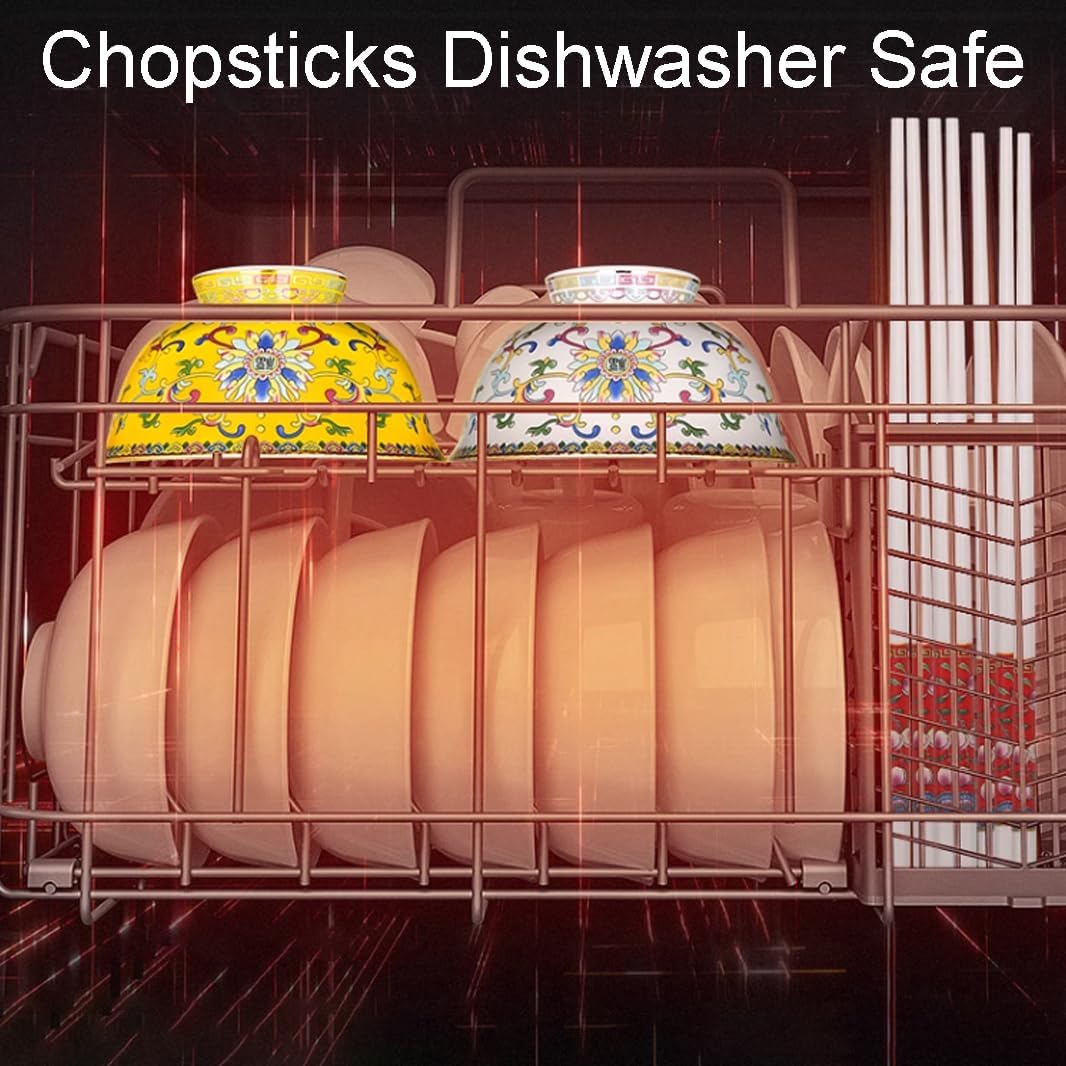 中国磁器箸セットギフトボックス、再利用可能食器洗い機対応箸ギフトセットケース付き、高級骨陶器箸と繊細な箱入りQ