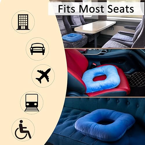 Miniatura 5 de Almohada de dona para alivio del dolor de coxis, almohadilla de alivio del dolor de ciática para hemorroides, embarazo, recuperación de próstata y