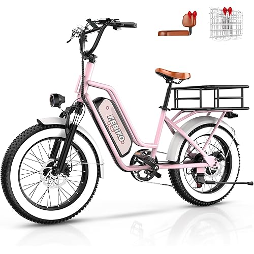 bluebiko 2 Seater Electric Bike, 48V 20AH(𝟗𝟔𝟎𝐖𝐇) Large Removable Battery, 𝟏𝟑𝟎𝟎𝐖 Peak Motor, 20"x 4.0" Fat Tire Ebike for Adults, 80+Miles Max,30+MPH, City Couple E Bike for All Terrain