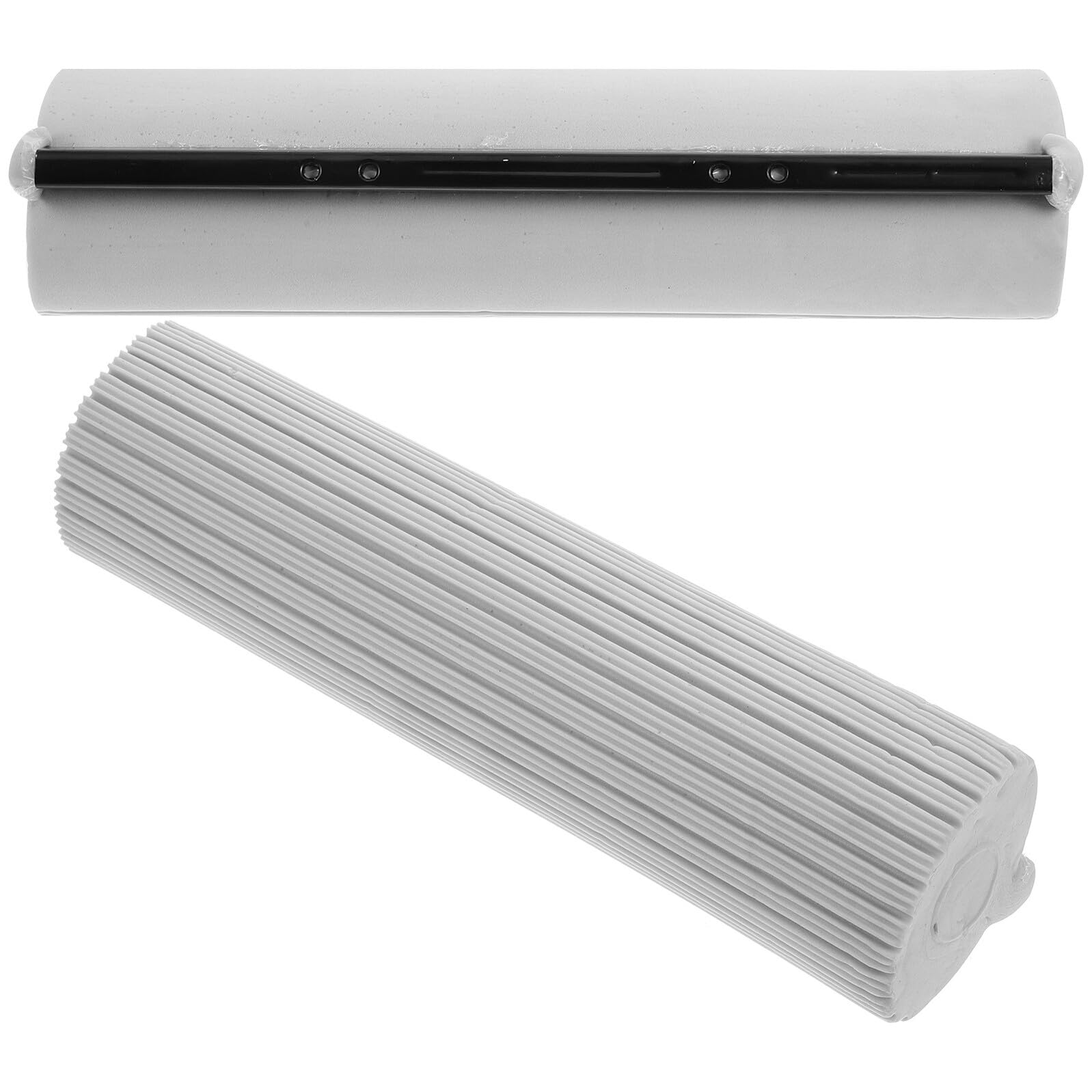 Repuesto de Cabezal de Trapeador de Esponja Rodante 33 Cm Gris, 2 Piezas Absorbentes para Limpieza de Suelos, Cocinas, Baños y Garajes, Recambios de Fregona para Uso Doméstico
