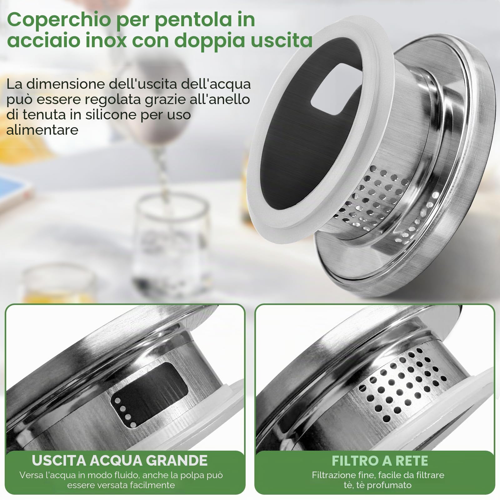 Caraffa Acqua da 2.2 Litri, Trasparente Brocca Acqua Vetro con Tappo | Caraffa Vetro con Tappo,Bottiglie Vetro Resistente a Caldo/Freddo, Per Acqua Calda e Fredda,Il Tè Freddo,Vino