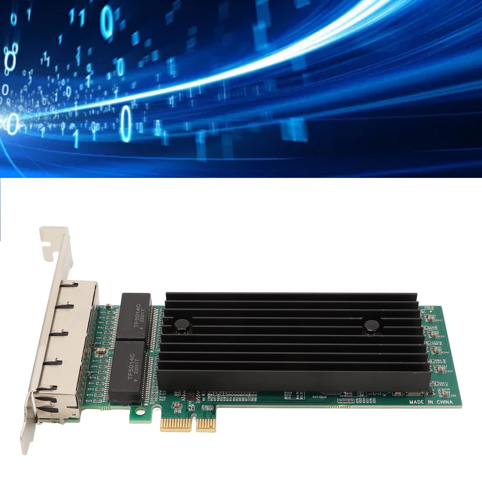 Karta Sieciowa PCIe Czteroportowa Karta Gigabit Ethernet do Szybkich Sieci w Serwerach i Komputerach PC - Kompaktowa Konstrukcja