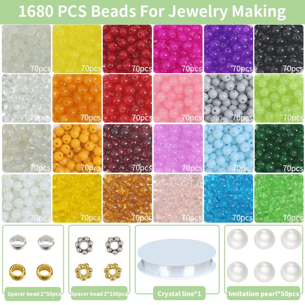 Pamir Tong Lot De 300 Perles En Verre Bleu De 10 Mm Pour La Fabrication De Bijoux, Perles Rondes Et Lisses, Perles En Vrac Pour La Fabrication De Bijoux, Boucles D'oreilles, Colliers
