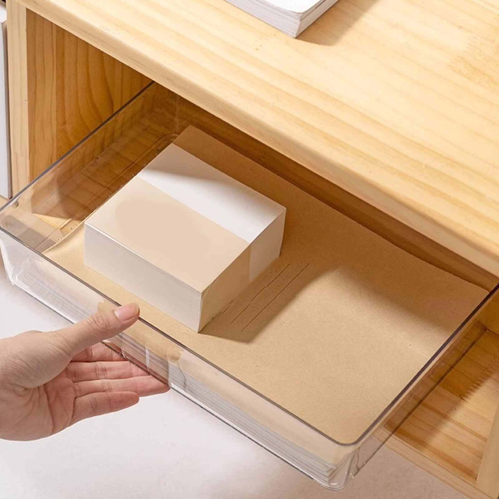 Vassoi trasparenti per cassetti organizer Set contenitori multi-formato per cucina, bagno, camera da letto e ufficio Organizer per cassetti trasparente PET