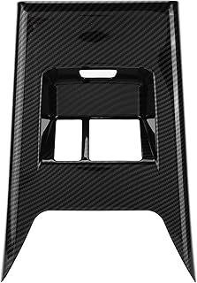 Qiilu Rivestimento della Presa d'Aria Posteriore, Rivestimento della Presa d'Aria della Presa d'Aria Posteriore del Condizionatore d'Aria di Ricambio in Fibra di Carbonio per Pajero Sport 2019-2021