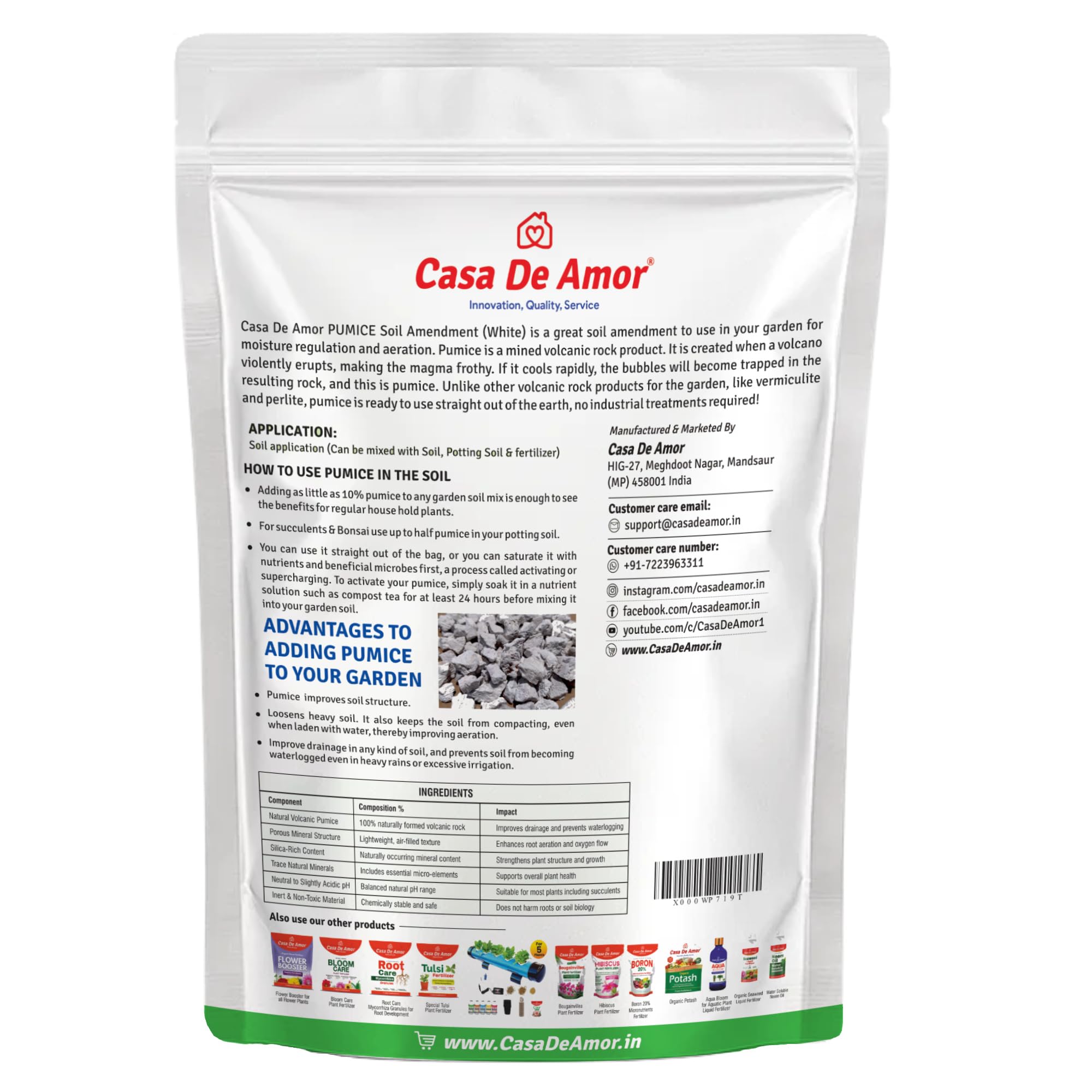 Casa De Amor Pumice Soil - Bonsai & Succulent Booster -3