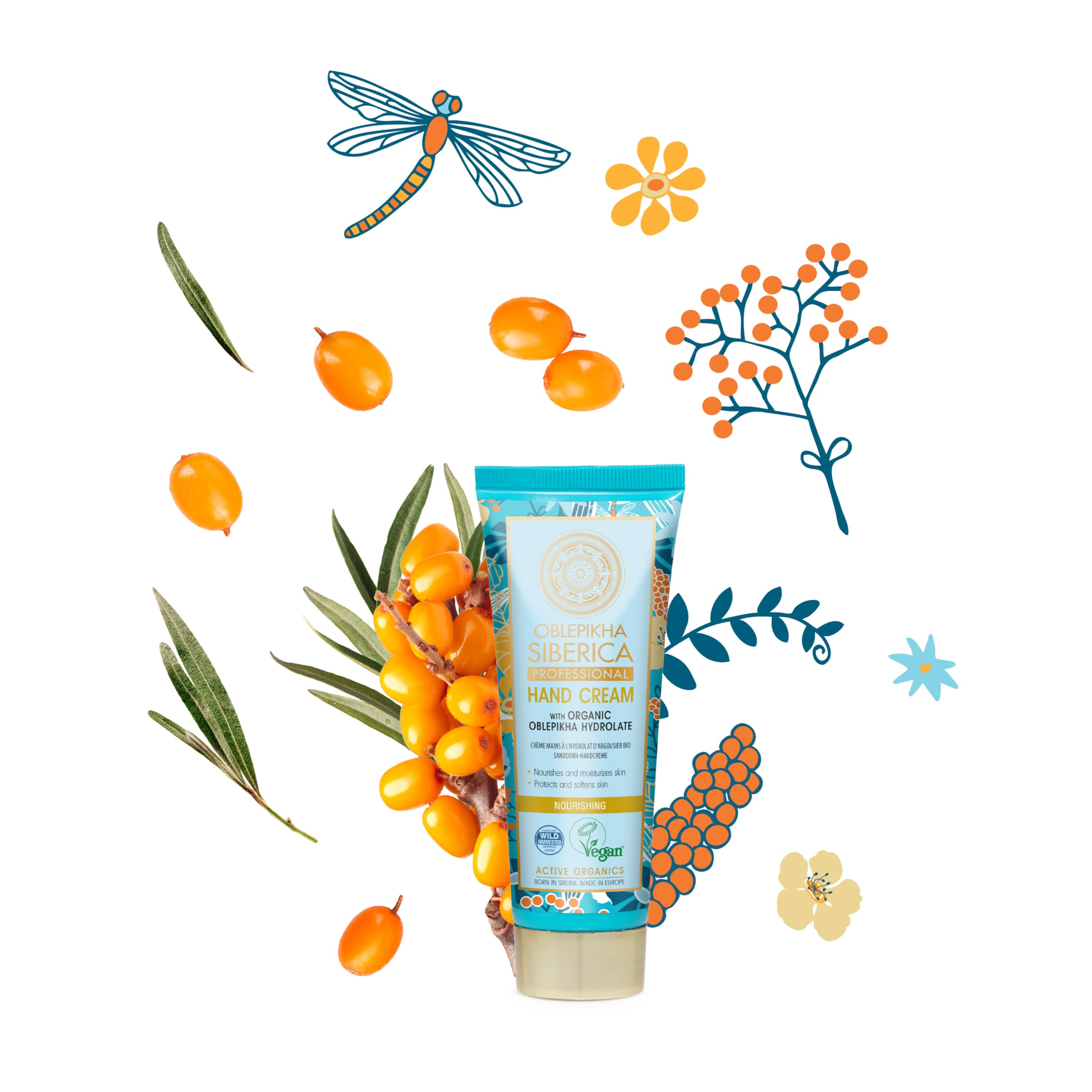 Active Organic Sea Buckthorn Hand Cream 75 Ml (Natura Siberica)